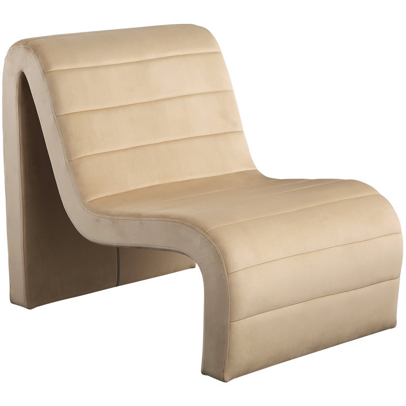Issem 26.5'' Wide Tufted Velvet Side Chair, Camel Velvet