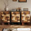 Armoire d'appoint moderne en bois massif noir-517827708