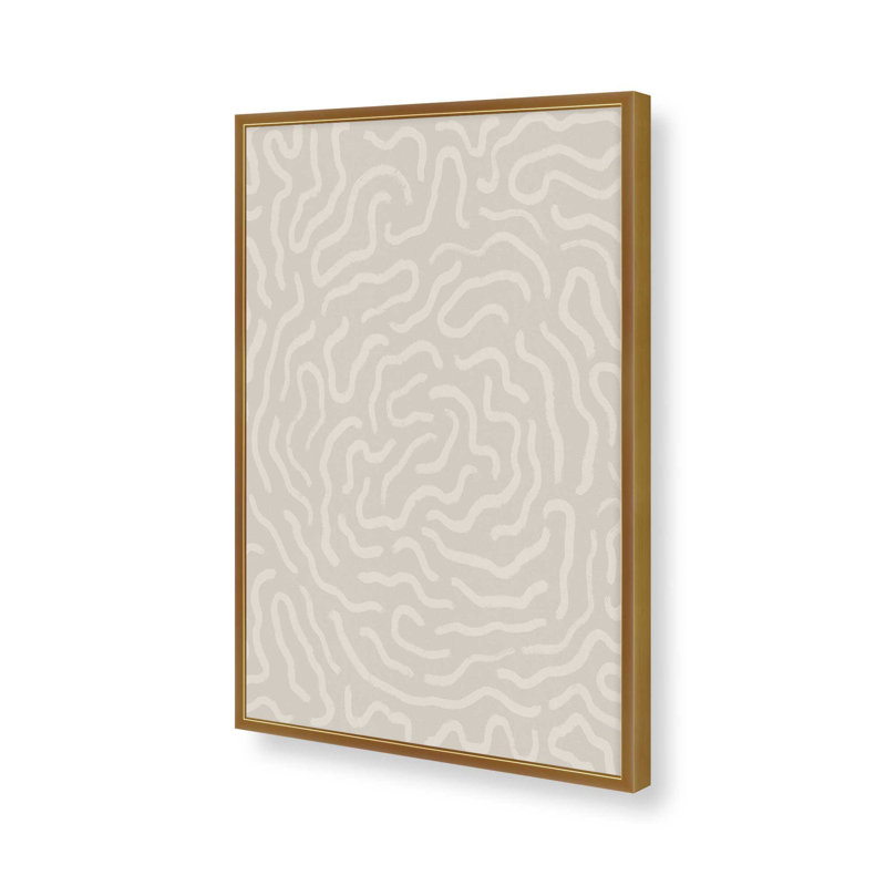 «Neutral Organic Maze» par Garima Dhawan, reproduction d'art sur toile, H 16 po x l 12 po, Doré