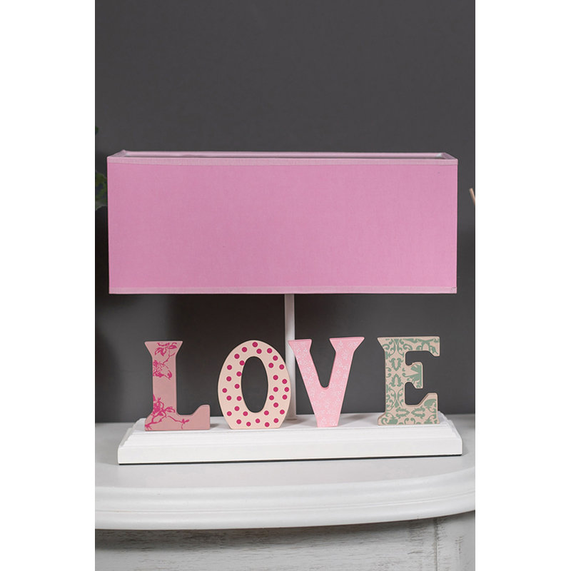 Lampe de table 11 po Spinella, Rose, Rose