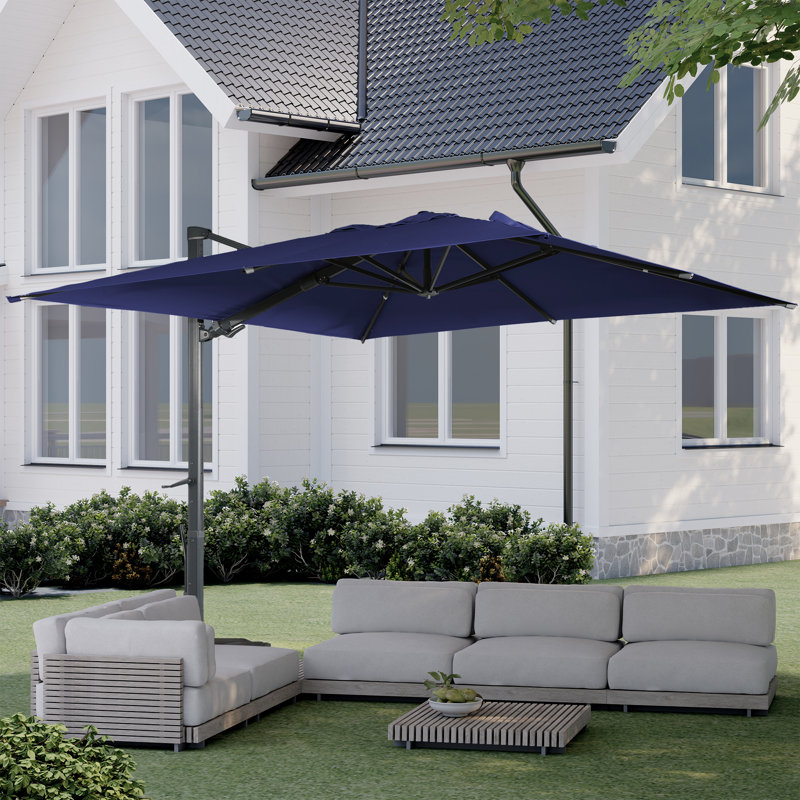 Parasol carré 10 * 10ft, Bleu marine
