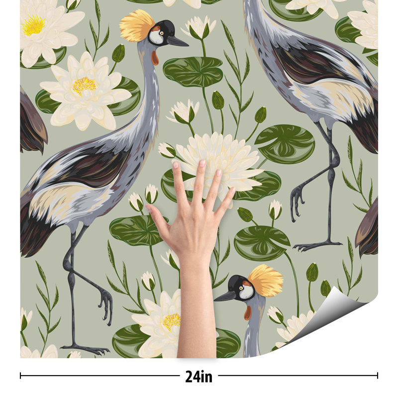 Peel & Stick Floral Tile, 102" L x 24" W