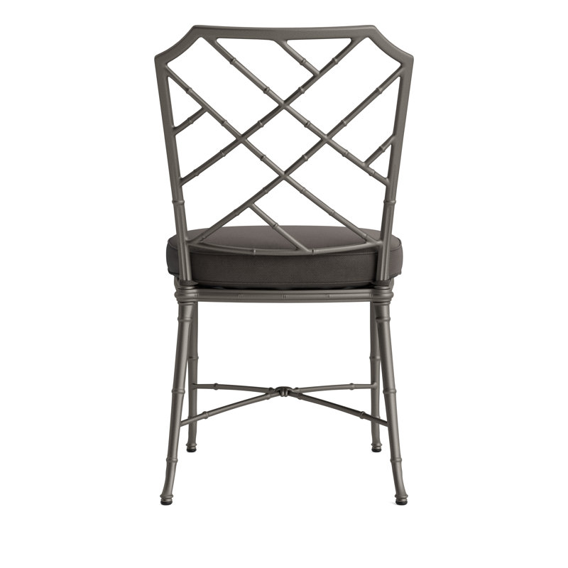 Outdoor Dining Side Chair, Brown, Fusion Charcoal, Mica