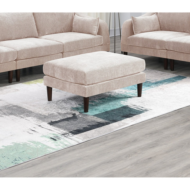 Magnifique repose-pieds rose avec tissu Morgan, Rose