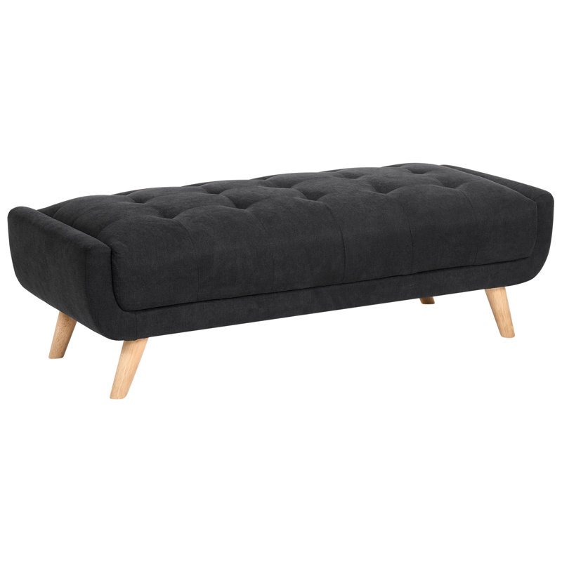 Ottoman Temira Fabric Black