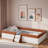 Upholstered Daybed Frame With Fence And Stairs-201444676