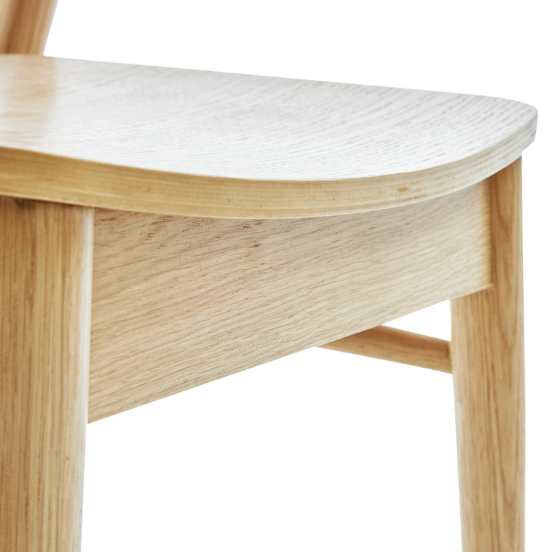Light Beige Mid Century Modern Oak Dining Chair