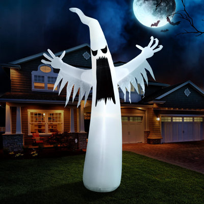 Fantôme effrayant de 12 pi d'Halloween avec lumières DEL intégrées