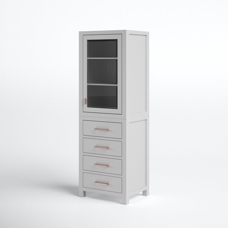 Keira Linen Cabinet, Chilled Gray