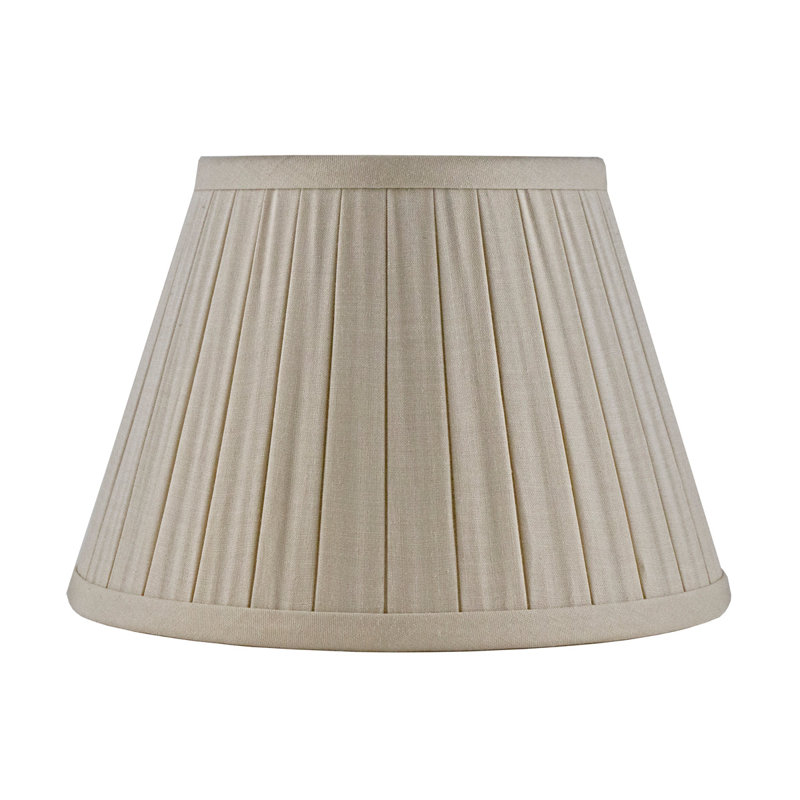 Box Pleat Linen Lamp Shade (Spider), 6" H x 8" W x 8" D, Eggshell