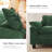 120" W U-Shaped Modular Sectional Sofa With Deep Seat, Cloud Couch With Three Ottomans & Removable Cushions-Green-744345828