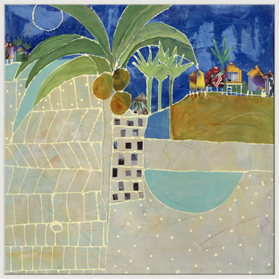 Beach Town Giclee On Canvas by Jill Krasner