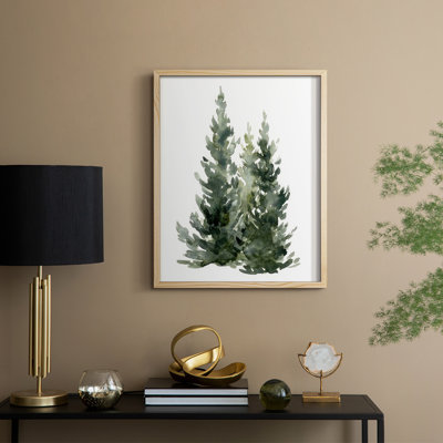 Simple Evergreen I, reproduction encadrée - bois massif