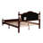 Solid Wood Boucle Upholstered Headboard Bed Frame-1307524274