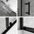 60.In W X 62.In H Bathtub Shower Screen | Single Sliding | 1/5 Inch Thick Transparent Tempered Glass | With Stainless Steel Handle | Black-121011183