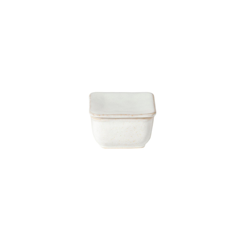 Roda Handmade Stoneware Appetizer Plate, Branca