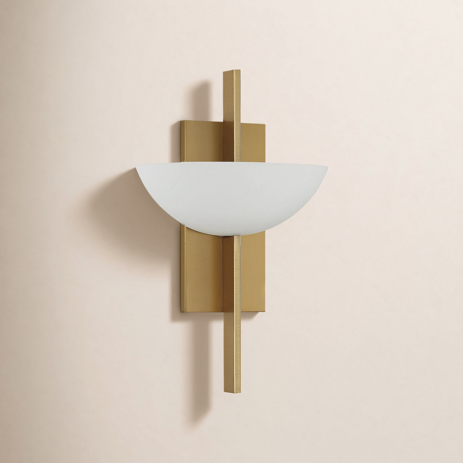Chenery Single Light Brass Flush Mount Sconce, Brass