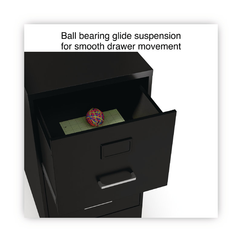 Black 2-Drawer Lockable Vertical Steel File Cabinet