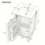 Meuble-lavabo de 20 po avec lavabo, armoire de salle de bain avec porte à fermeture douce, support de rangement et tablette réglable-1529869075