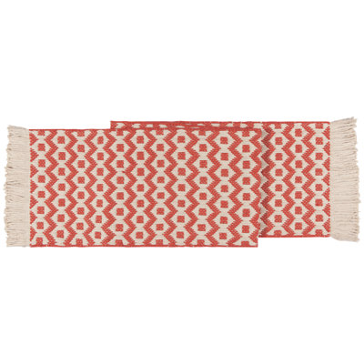 Rochella Geometric Cotton Blend Table Runner