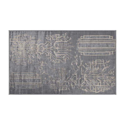 Machine Washable Gray Area Rug