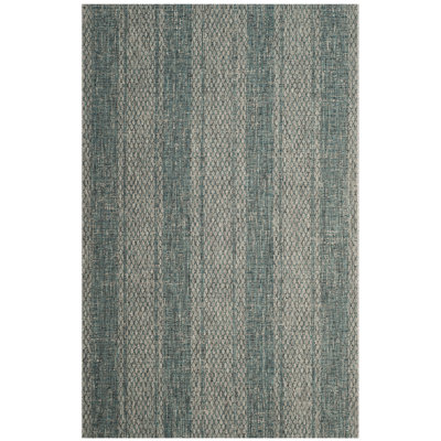 Atwells Light Grey/Teal Indoor/Outdoor Rug