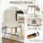 34.6"H Linen Upholstered Dining Chair Side Chairs With Metal Legs
