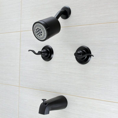 Kingston Brass NuWave French Double-Handle Tub and Shower Faucet