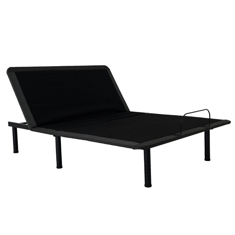Grand lit ajustable - Pieds à profil bas, base de 5 po à 12 réglages de ronflement, hauteur de 12 po