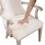 Ensemble de 2 fauteuils Traditional Elegance avec revêtement en tissu ivoire