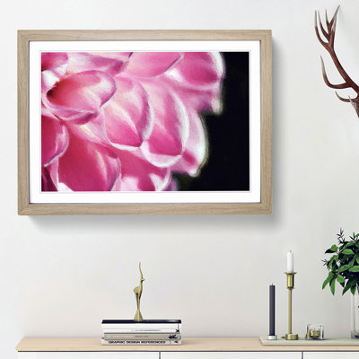 Petals of a Pink Dahlia - Picture Frame Painting Print