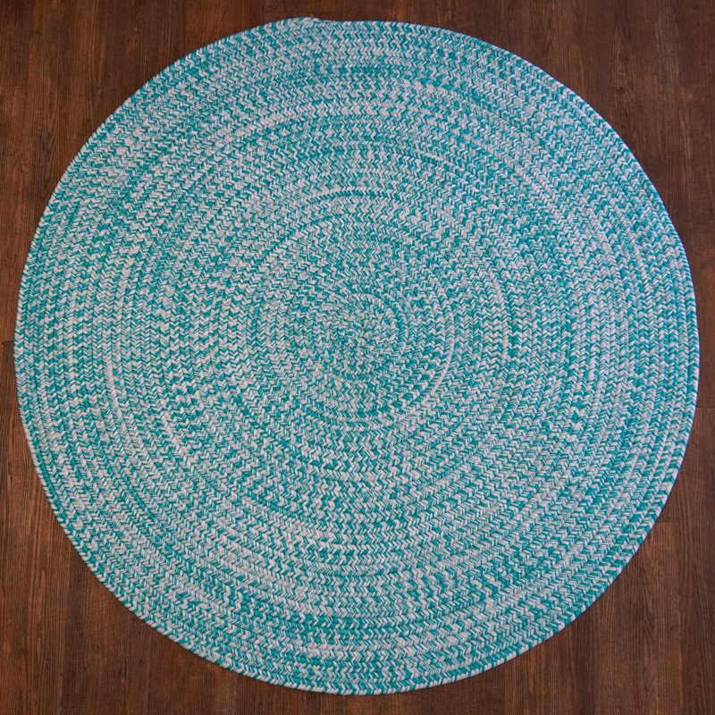 Tapis rond rond bicolore bleu marine / blanc Annalena, Rond 3 pi
