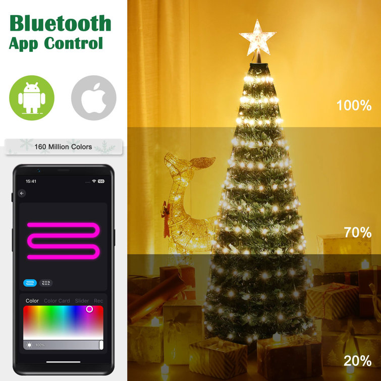 Color Chase Bluetooth APP Controlled C9 LED String Lights