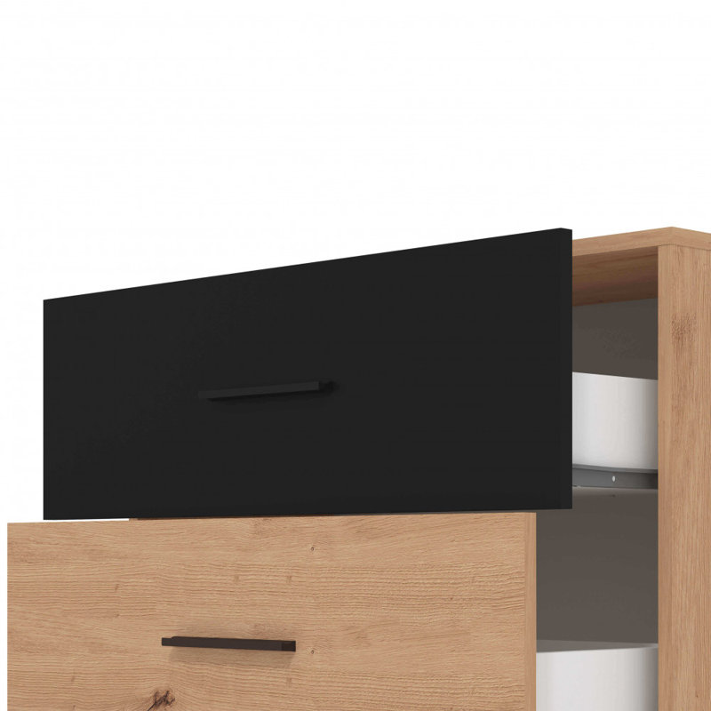 Carnstroan 128.5cm W Bilaminate Chipboard Bedside Table