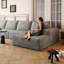 Canapé-lit 66,9 po, fauteuil convertible avec coussin-921467063