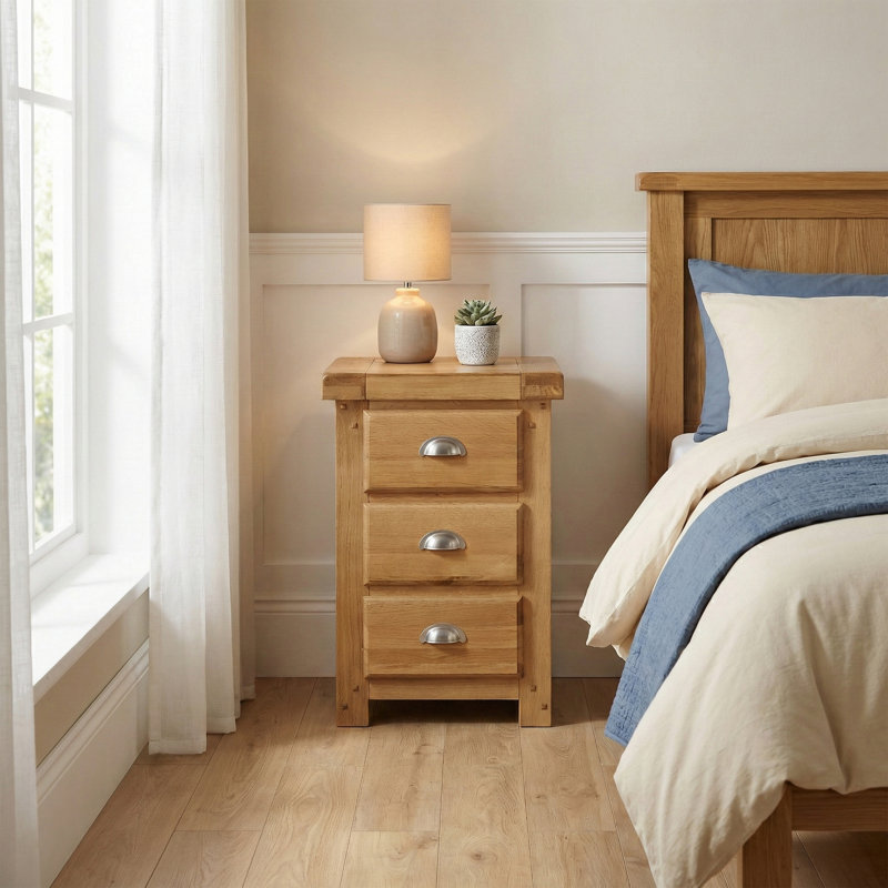 Montana 45cm W Solid Wood Bedside Table