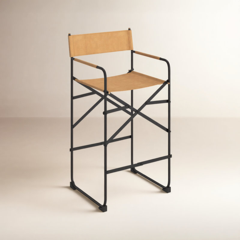 Sambac Counter Stool, Counter Stool (26.5” Seat Height), Light Brown