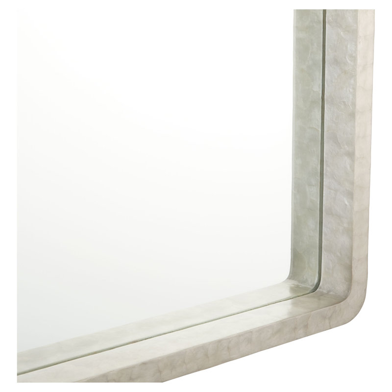 Triton Rectangle Bone Mirror, 54" x 38", Taupe