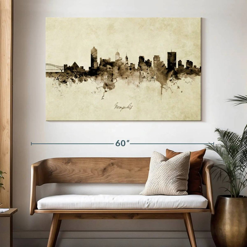 Memphis, Tennessee, horizon I, H 34 po x l 51 po