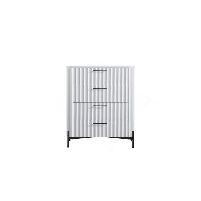 Commode 4 tiroirs Modern, Blanc