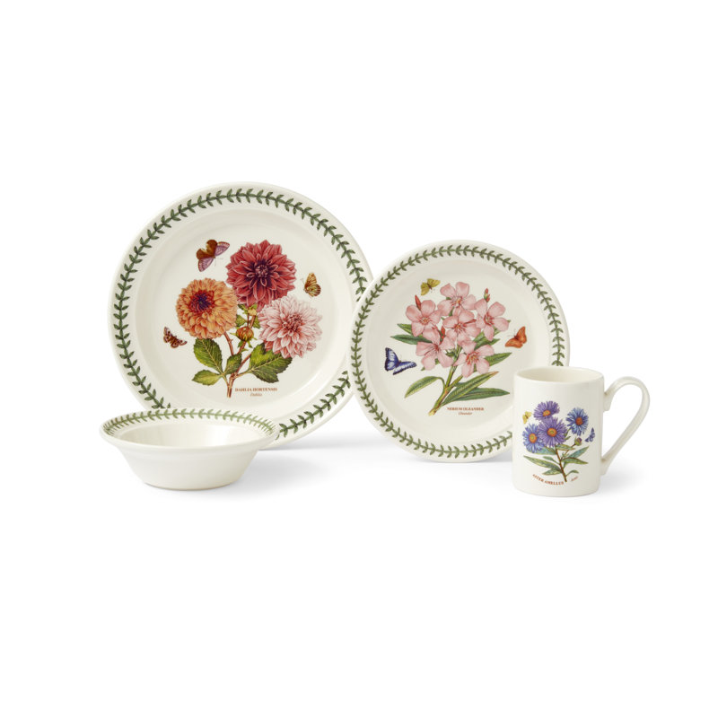 Portmeirion, Botanic Garden - 4 Piece Dinnerware Set, Service for 1