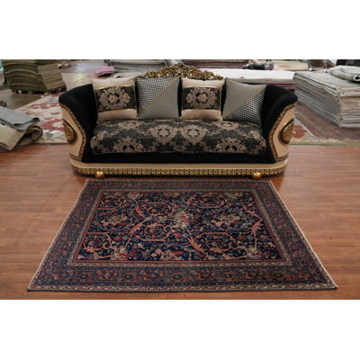 Tapis traditionnel à teinture végétale antique 5 x 6