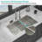 Topmount Drop-in Double Bowl Kitchen Sink - 36x22x10 Inch, 16 Gauge Stainless Steel with Deep Basins and Soundproofing