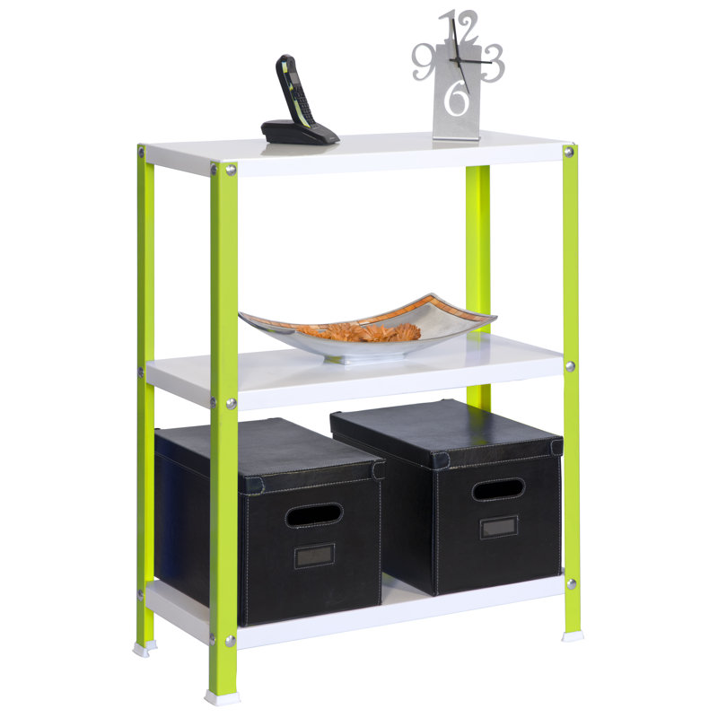 Vanness 80 cm W Steel Adjustable Height Shelving Unit, 90cm H x 80cm W x 40cm D, Green/White