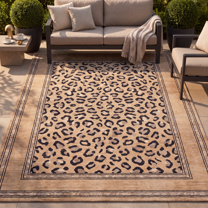 Tapis lavable en avoine à motifs animaliers, couleur crème, noir et beige, antidérapant, à poils courts, pour intérieur et extérieur, idéal pour le salon, la chambre, la salle à manger, l'entrée, le couloir ou le bureau. Convient aux animaux de compagnie.