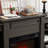 Media Console Table with Large Storage Cabinet,with 23" Fireplace Insert, for TV Up to 70'', Modern TV Media Entertaionment Stand,  Grey-1047996467