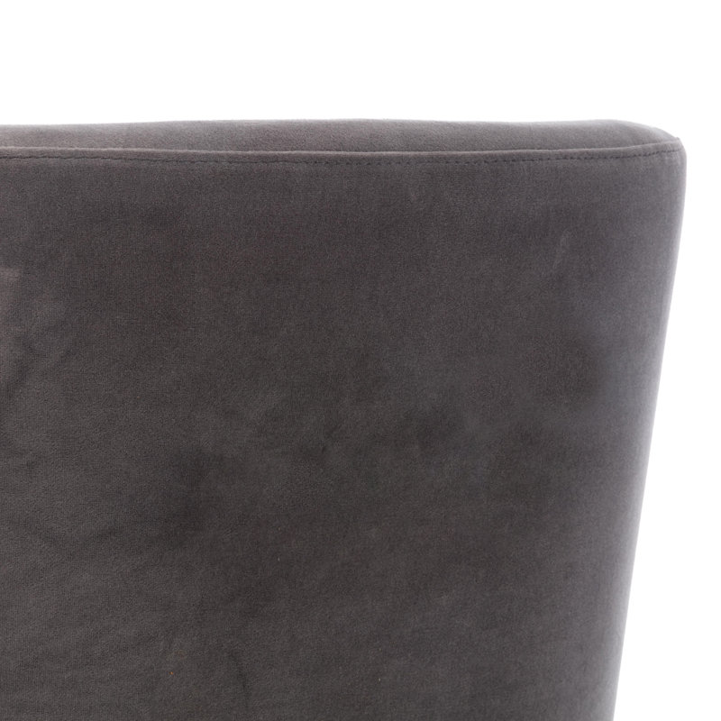 Chaise d'appoint en velours l 22 po Johileny, Velours gris