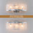 3-Light Chrome Hardwired Wall Sconce with Handcrafted Cloud Glass Shade