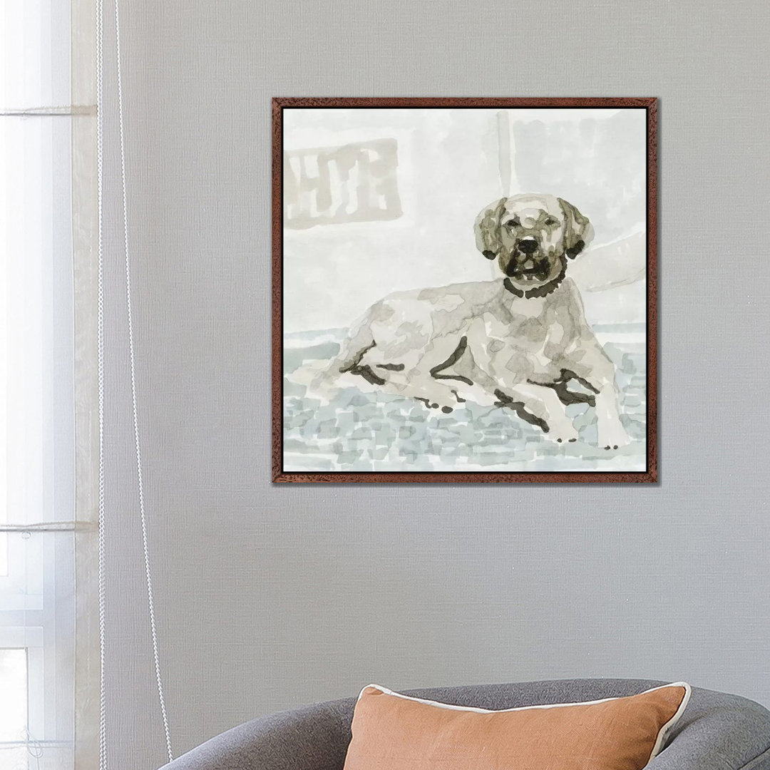 Hundestudie I von Stellar Design Studio - Galerie-Giclée auf Leinwand