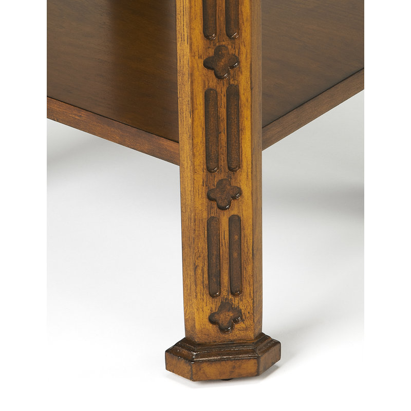 Moyer Side Table with Storage, Olive Ash Burl